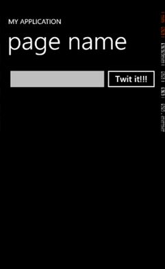 Windows Phone Application Page